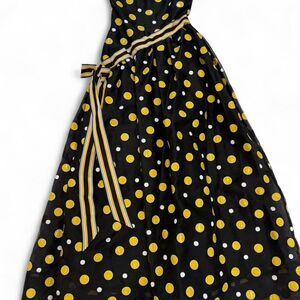 Women's Vintage Saks Fifth Avenue Dress with Polka Dots and Bow multi Dress